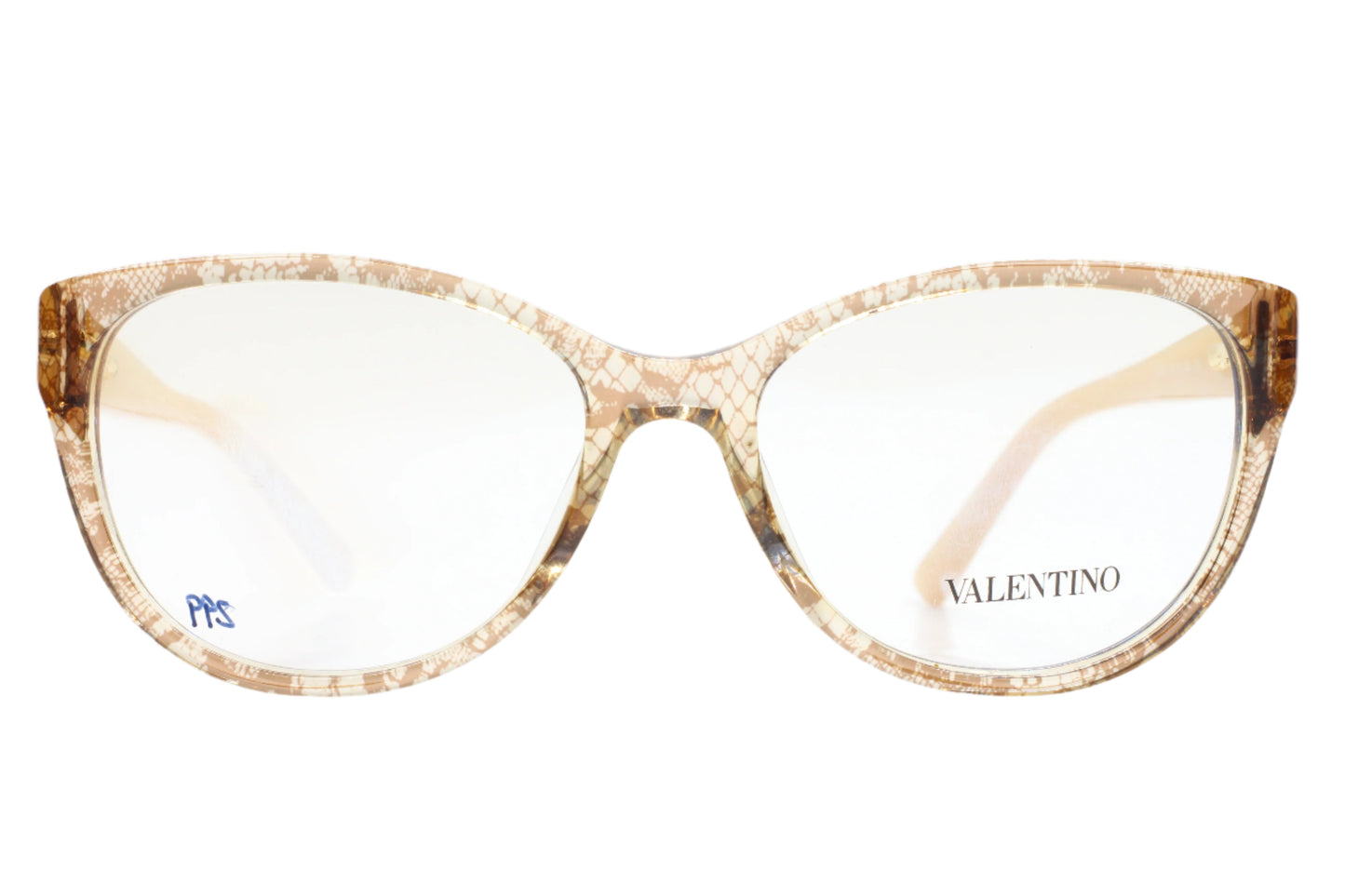 Valentino V2630 290 Brown Snake Skin Clear Luxury Italy Eyeglasses -Wo 51-16-130 Brown Snake Skin Acetate Optical Frames ABC Optical Eyeglasses