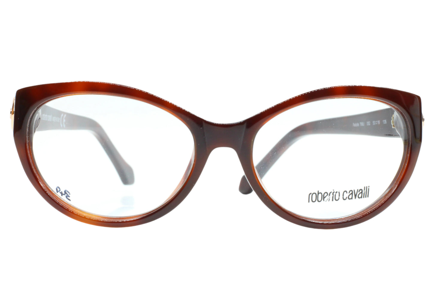 Roberto Cavalli RC769U 052 Felicite Brown Luxury Italy Eyeglasses -Wo 53-16-135 Havana Brown RC769U Optical Frames ABC Optical Eyeglasses