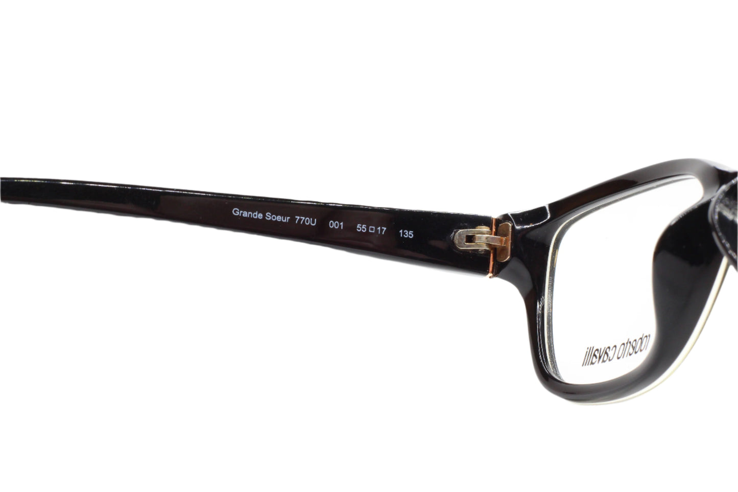 Roberto Cavalli RC770U 001 Grande Soeur Black Gold Luxury Italy Eyeglasses Optical Frames ABC Optical Eyeglasses