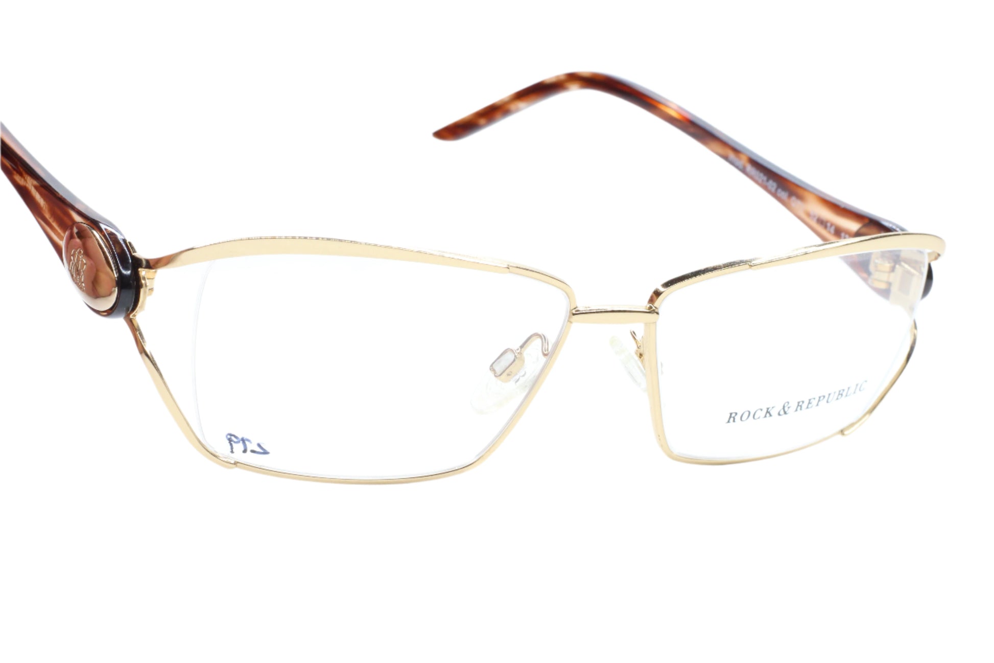 Rock & Republic RR021 073 Gold Groove Luxury Italy Eyeglasses -Wo Optical Frames ABC Optical Eyeglasses