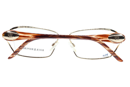 Rock & Republic RR021 073 Gold Groove Luxury Italy Eyeglasses -Wo Optical Frames ABC Optical Eyeglasses