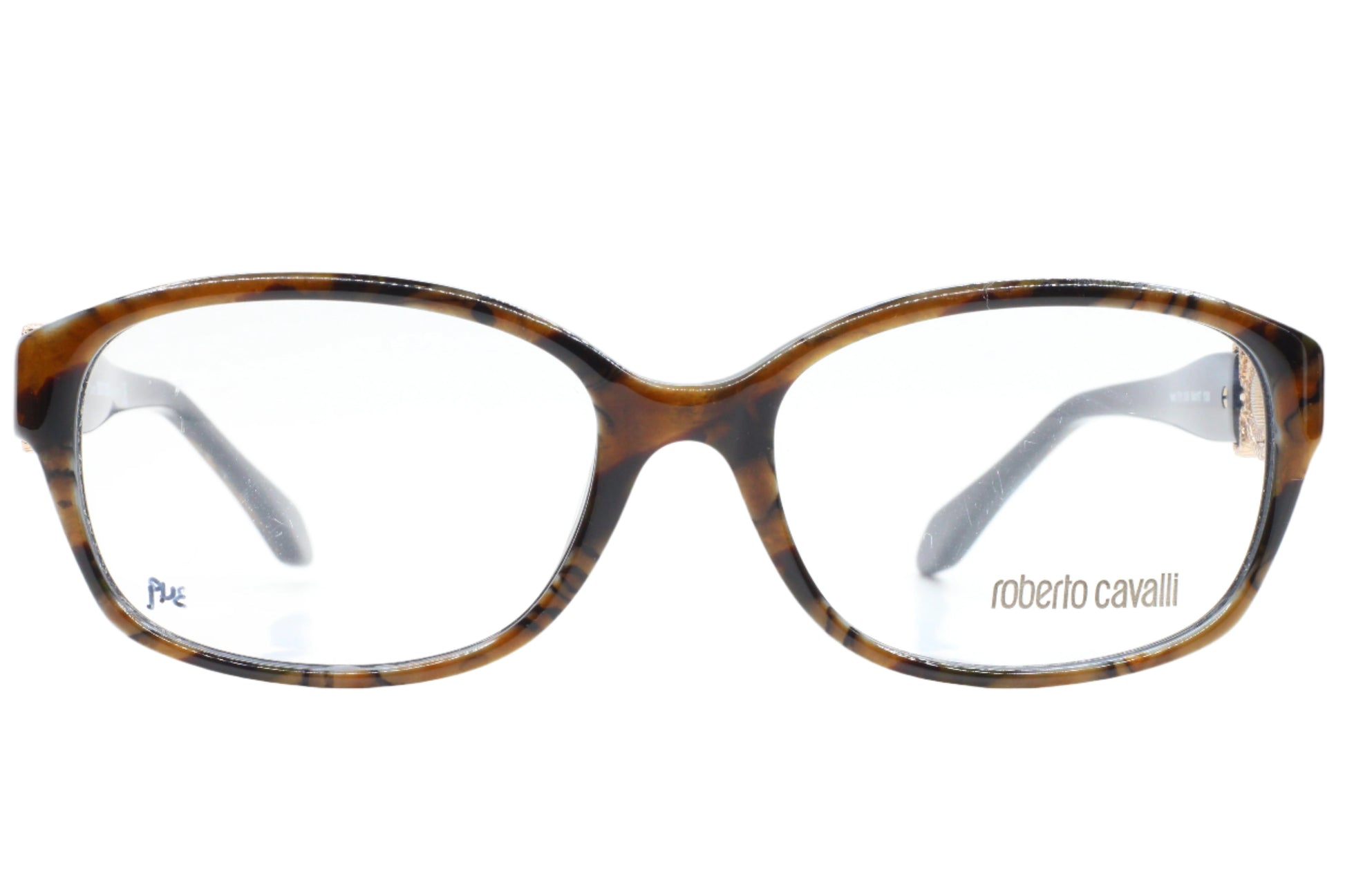 Roberto Cavalli Haiti 773 056 Brown Havana Gold Luxury Italy Eyeglasses -Wo 54-17-130 Havana Brown Gold Acetate Optical Frames ABC OPTICAL Eyeglasses