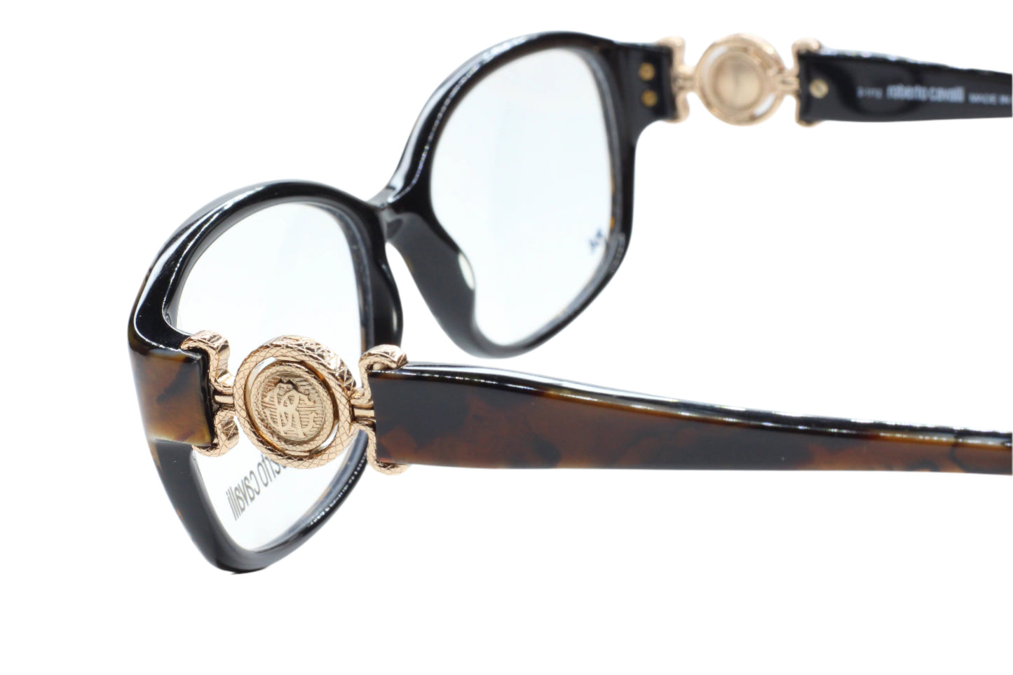 Roberto Cavalli Haiti 773 056 Brown Havana Gold Luxury Italy Eyeglasses -Wo Optical Frames ABC OPTICAL Eyeglasses