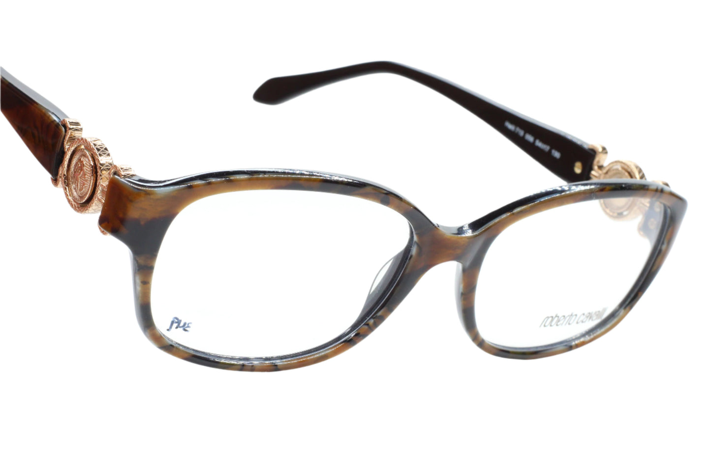 Roberto Cavalli Haiti 773 056 Brown Havana Gold Luxury Italy Eyeglasses -Wo Optical Frames ABC OPTICAL Eyeglasses