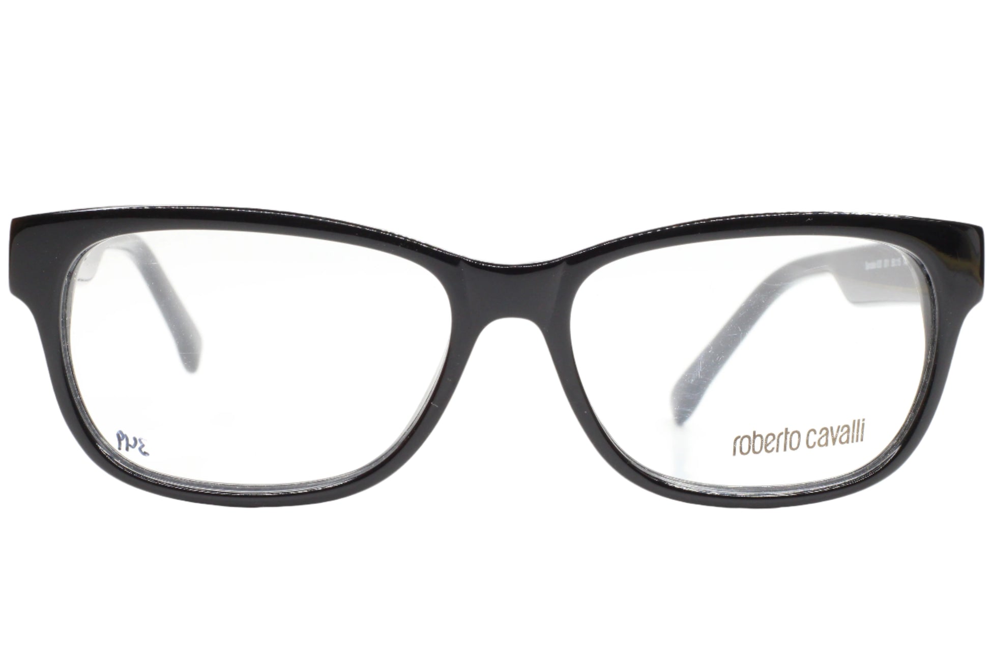 Roberto Cavalli Sandalo 630 001 Black Silver Luxury Italy Eyeglasses Optical Frames ABC Optical Eyeglasses