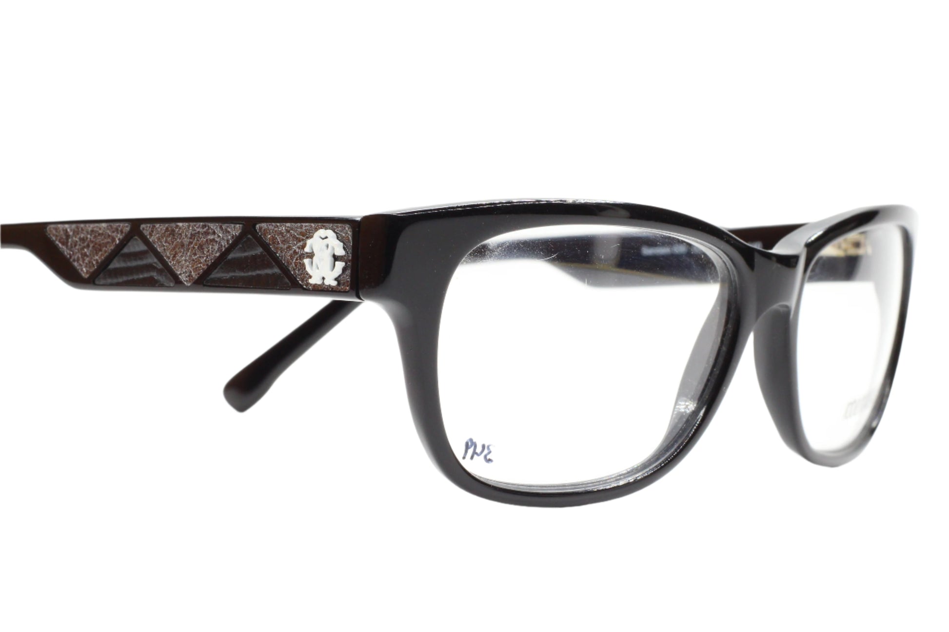Roberto Cavalli Sandalo 630 001 Black Silver Luxury Italy Eyeglasses Optical Frames ABC Optical Eyeglasses