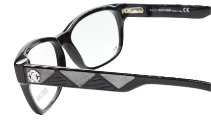 Roberto Cavalli Sandalo 630 001 Black Silver Luxury Italy Eyeglasses Optical Frames ABC Optical Eyeglasses