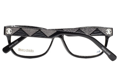 Roberto Cavalli Sandalo 630 001 Black Silver Luxury Italy Eyeglasses Optical Frames ABC Optical Eyeglasses