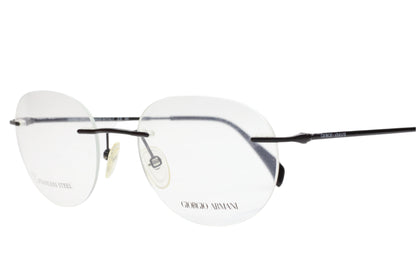 Giorgio Armani GA800 PDE Black Rimless Luxury Italy Eyeglasses -Ma Optical Frames ABC Optical Eyeglasses