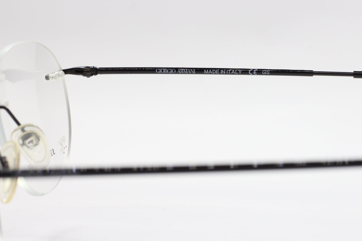 Giorgio Armani GA800 PDE Black Rimless Luxury Italy Eyeglasses -Ma Optical Frames ABC Optical Eyeglasses