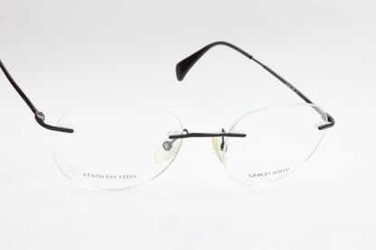 Giorgio Armani GA800 PDE Black Rimless Luxury Italy Eyeglasses -Ma Optical Frames ABC Optical Eyeglasses