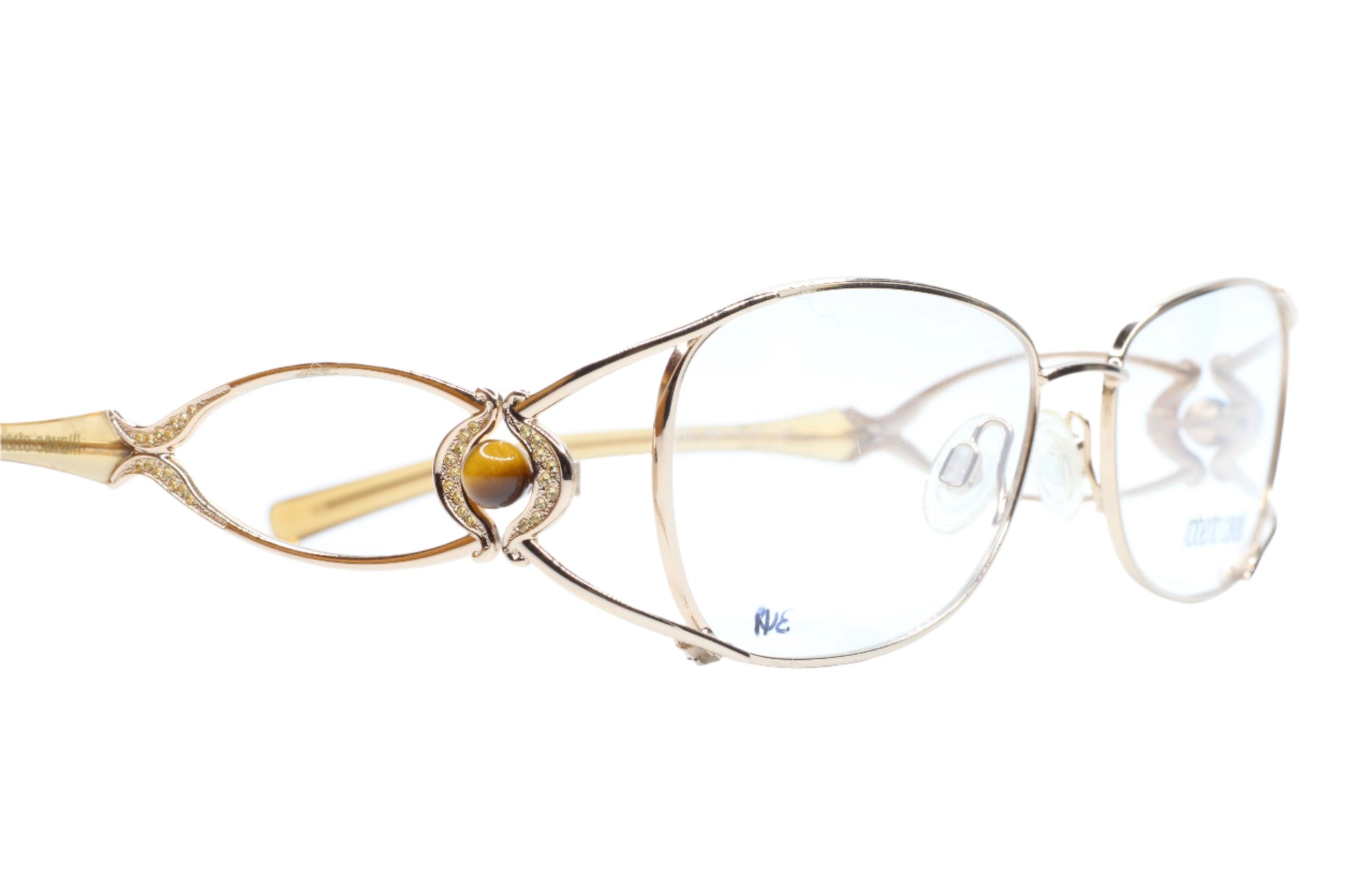 Roberto Cavalli Tiglio 631 028 Gold Brown Luxury Italy Eyeglasses -Wo Optical Frames ABC OPTICAL Eyeglasses