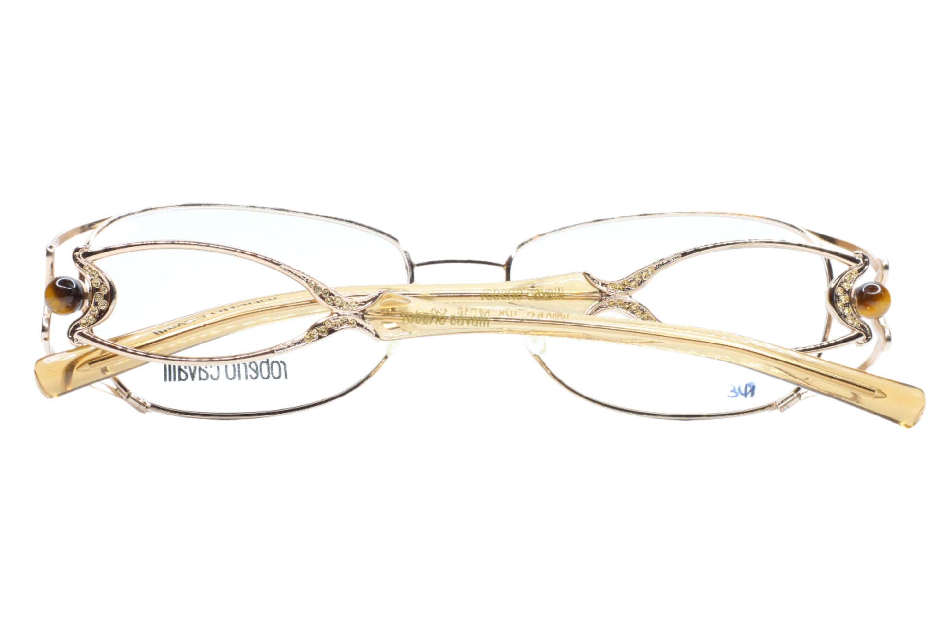 Roberto Cavalli Tiglio 631 028 Gold Brown Luxury Italy Eyeglasses -Wo Optical Frames ABC OPTICAL Eyeglasses