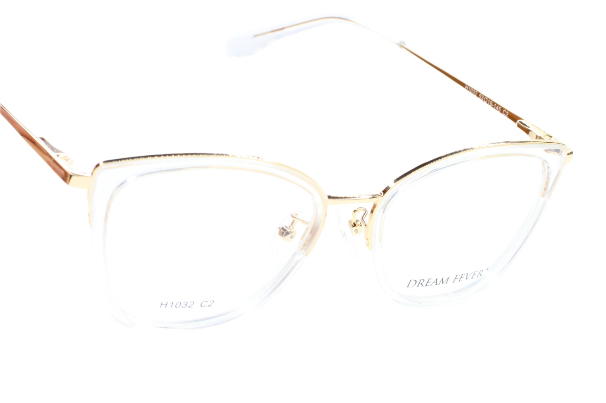 Dream Fever K1032 Crystal Gold Designer Fashion Italy Eyeglasses -Wo Optical Frames ABC Optical Eyeglasses