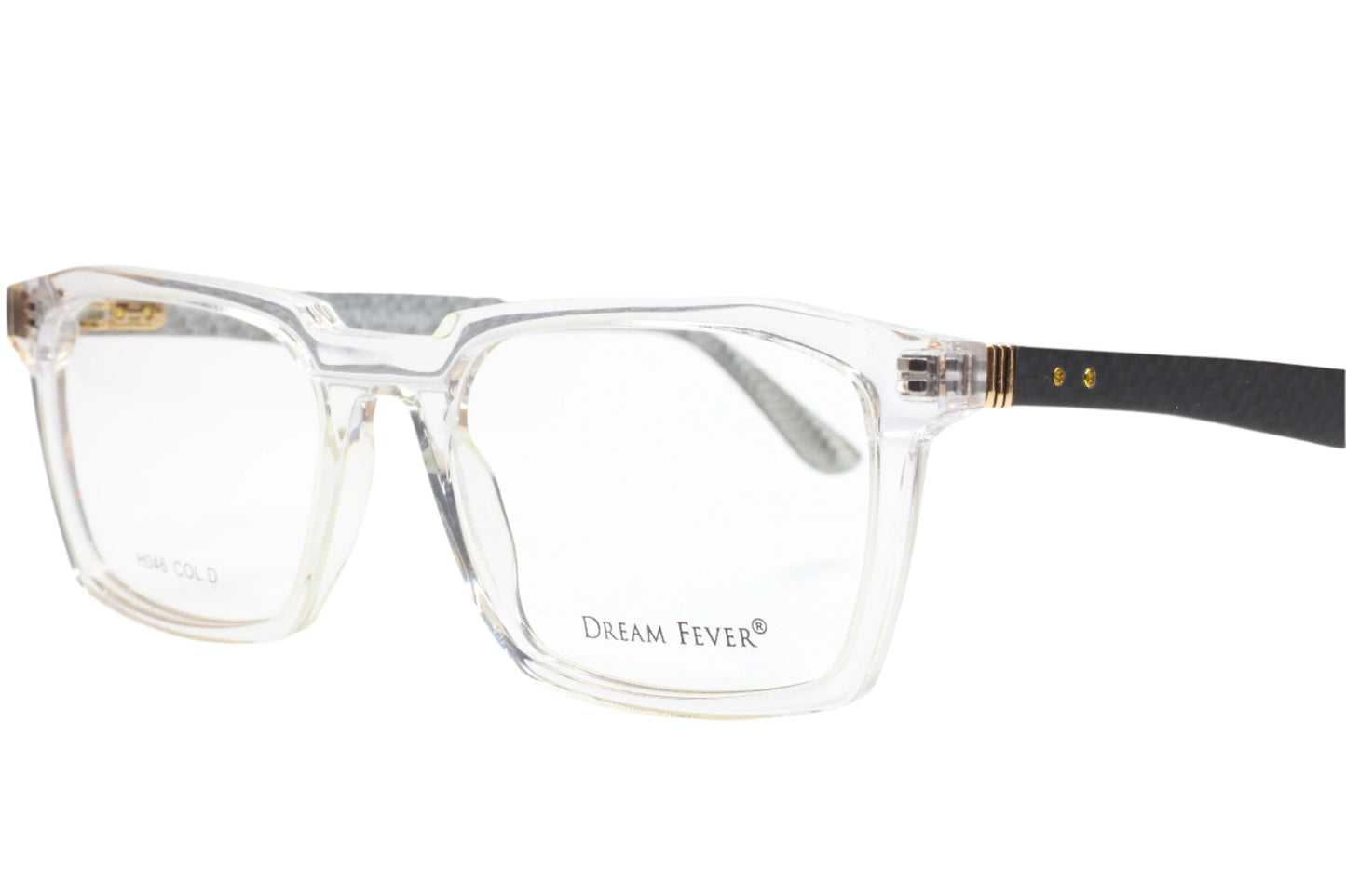 Dream Fever H046 Crystal Clear Gold Designer Italy Eyeglasses -Ma Optical Frames ABC OPTICAL Eyeglasses