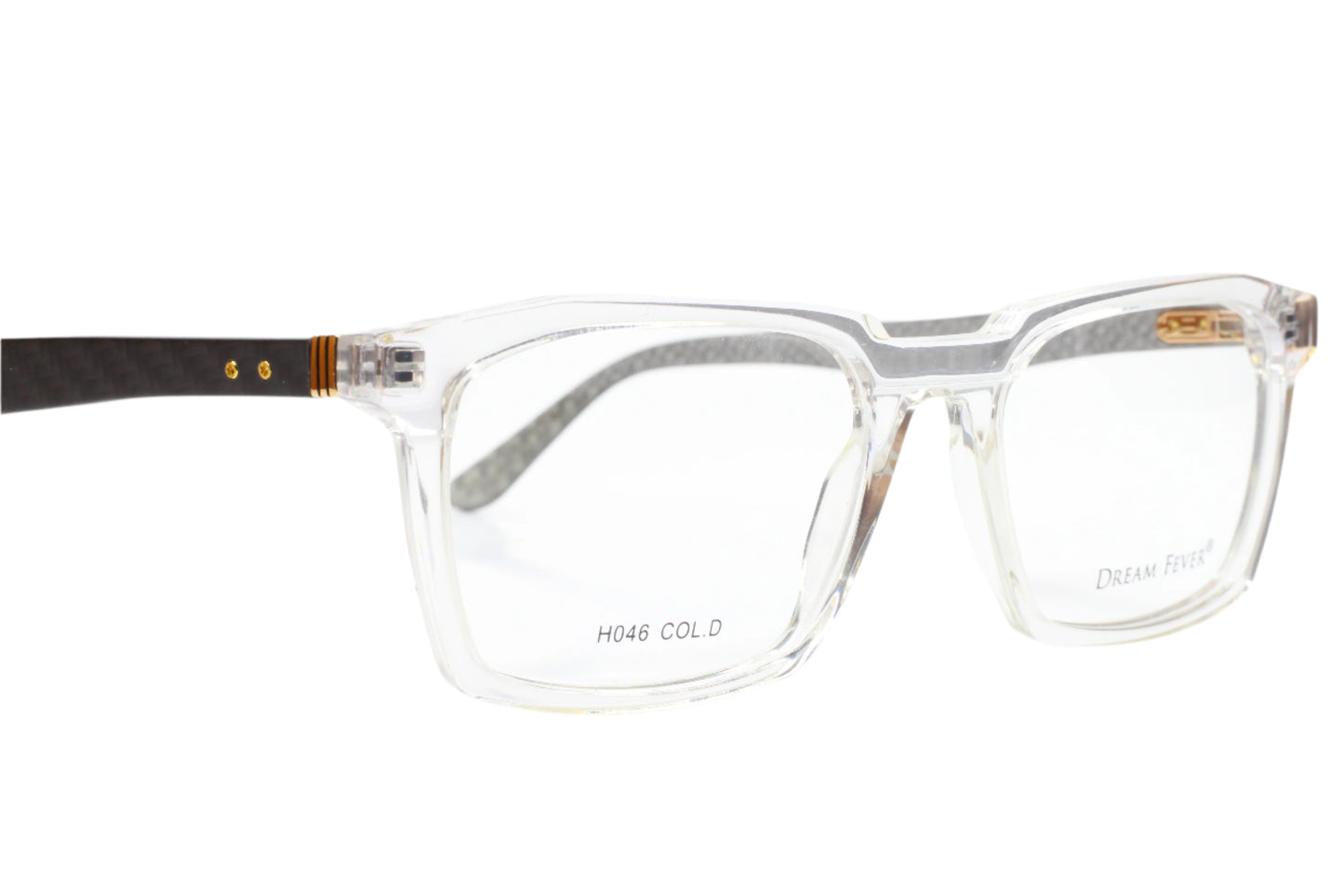 Dream Fever H046 Crystal Clear Gold Designer Italy Eyeglasses -Ma Optical Frames ABC OPTICAL Eyeglasses