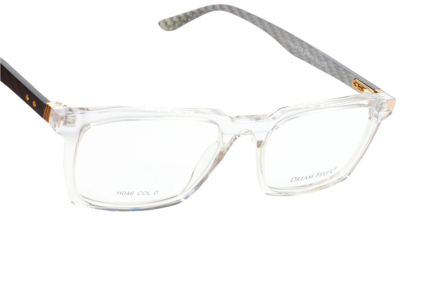 Dream Fever H046 Crystal Clear Gold Designer Italy Eyeglasses -Ma Optical Frames ABC OPTICAL Eyeglasses