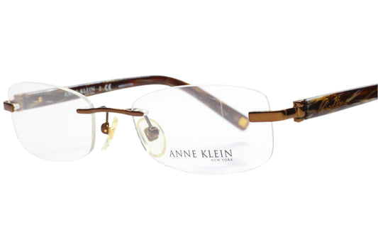 Anne Klein AK9121 571 Bronze Gold Tortoise Rimless Luxury Eyeglasses Optical Frames ABC Optical Eyeglasses