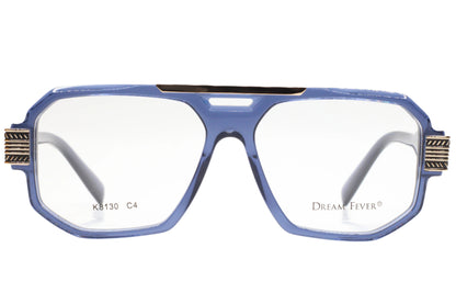 Dream Fever K8130 Crystal Blue Silver Luxury Italy Eyeglasses -Ma 57-15-140 Crystal Blue Acetate Optical Frames ABC OPTICAL Eyeglasses