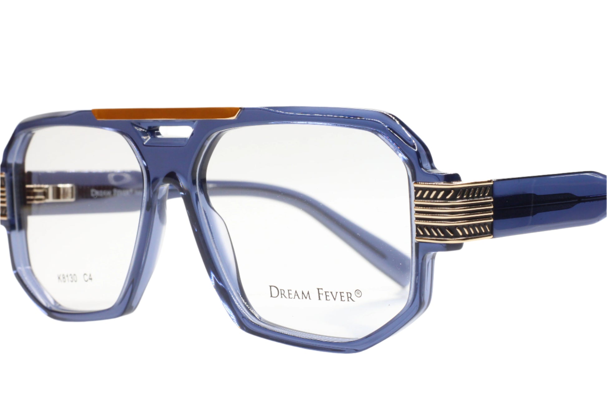 Dream Fever K8130 Crystal Blue Silver Luxury Italy Eyeglasses -Ma Optical Frames ABC OPTICAL Eyeglasses