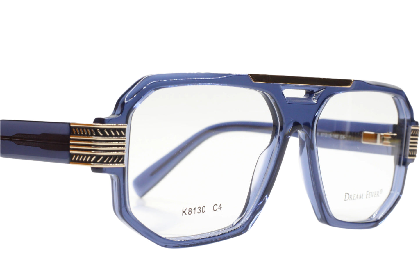 Dream Fever K8130 Crystal Blue Silver Luxury Italy Eyeglasses -Ma Optical Frames ABC OPTICAL Eyeglasses