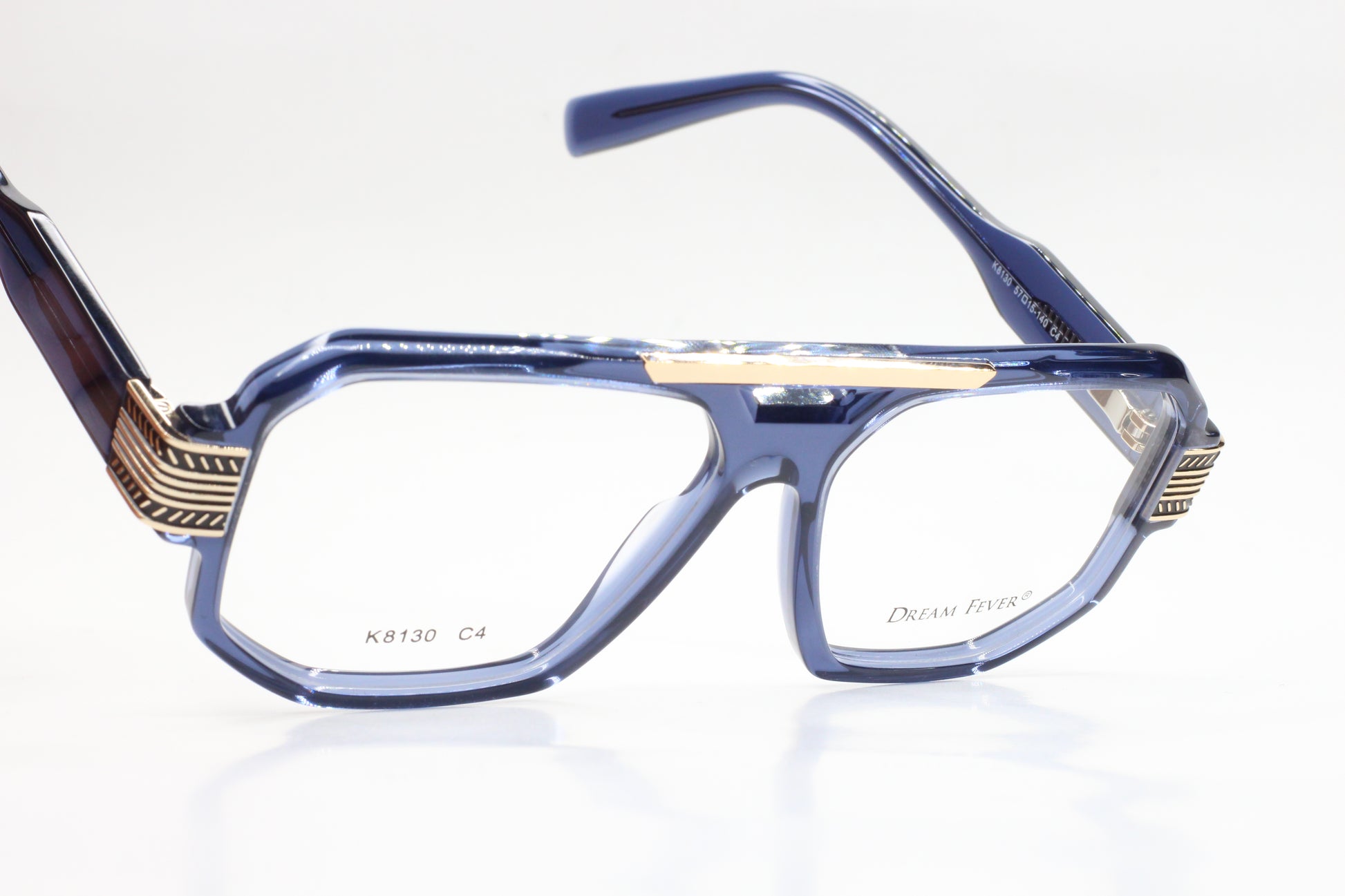 Dream Fever K8130 Crystal Blue Silver Luxury Italy Eyeglasses -Ma Optical Frames ABC OPTICAL Eyeglasses