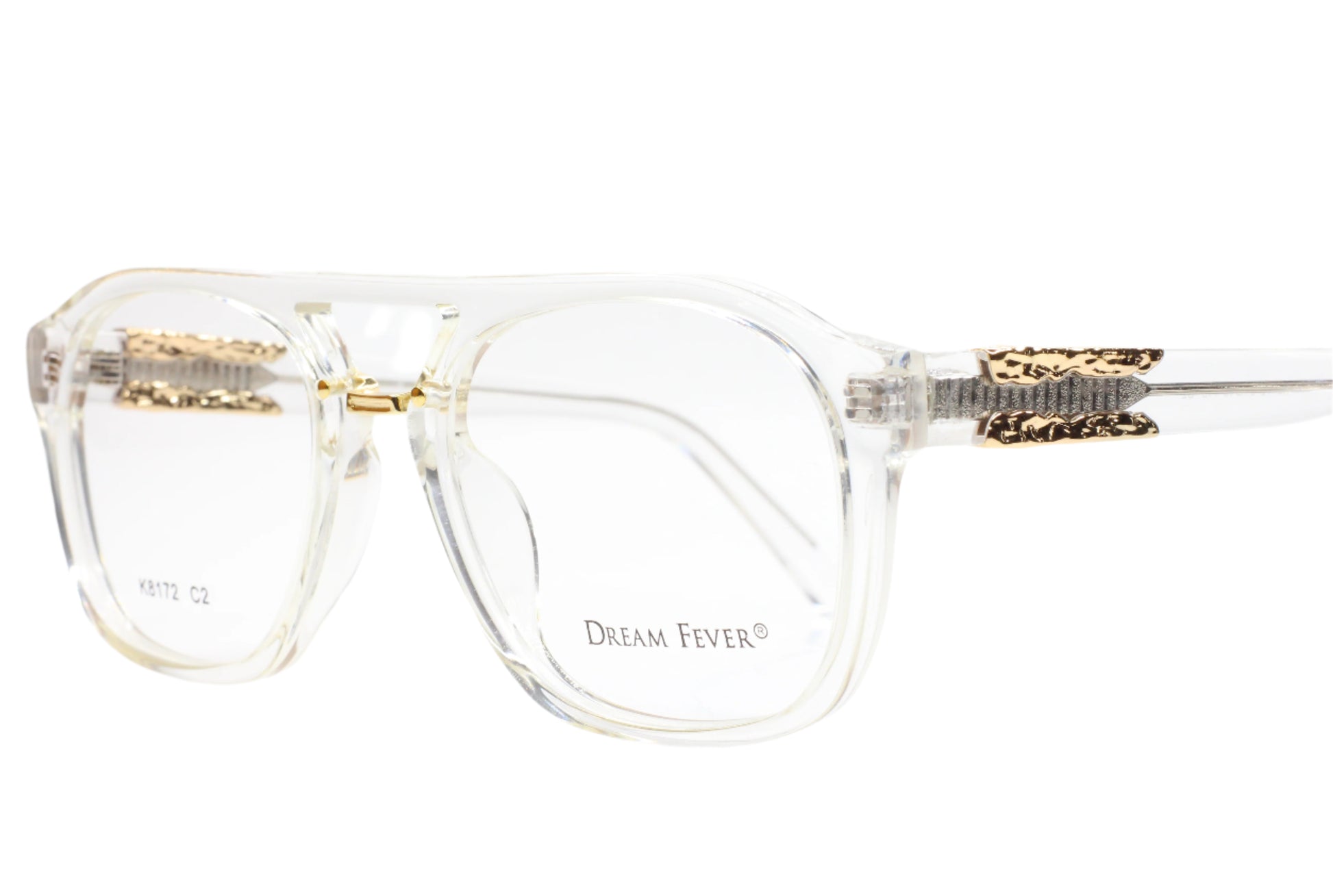 Dream Fever K8172 Crystal Clear Gold Designer Italy Eyeglasses -Ma Optical Frames ABC OPTICAL Eyeglasses