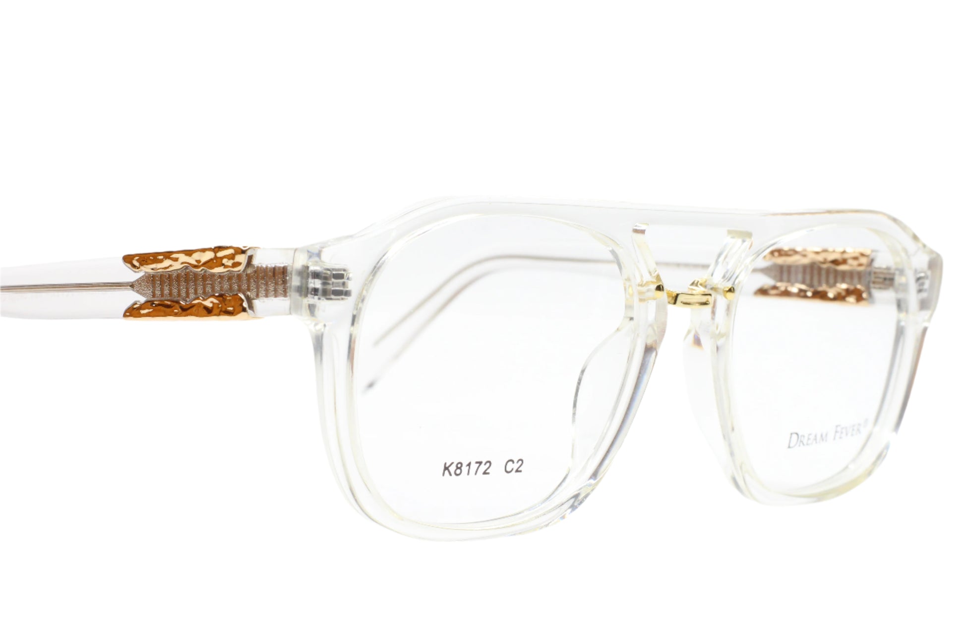 Dream Fever K8172 Crystal Clear Gold Designer Italy Eyeglasses -Ma Optical Frames ABC OPTICAL Eyeglasses