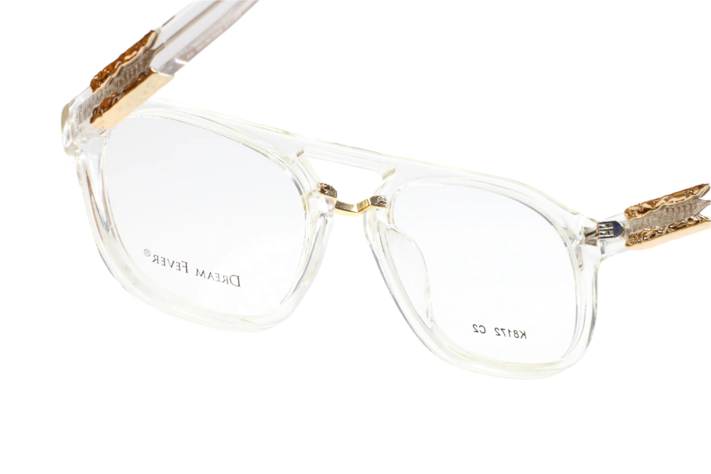 Dream Fever K8172 Crystal Clear Gold Designer Italy Eyeglasses -Ma Optical Frames ABC OPTICAL Eyeglasses