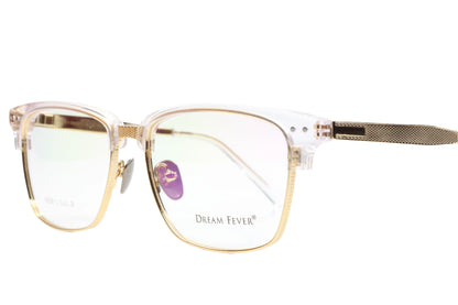 Dream Fever H828 Crystal Clear Gold Luxury Italy Eyeglasses -Ma Optical Frames ABC OPTICAL Eyeglasses