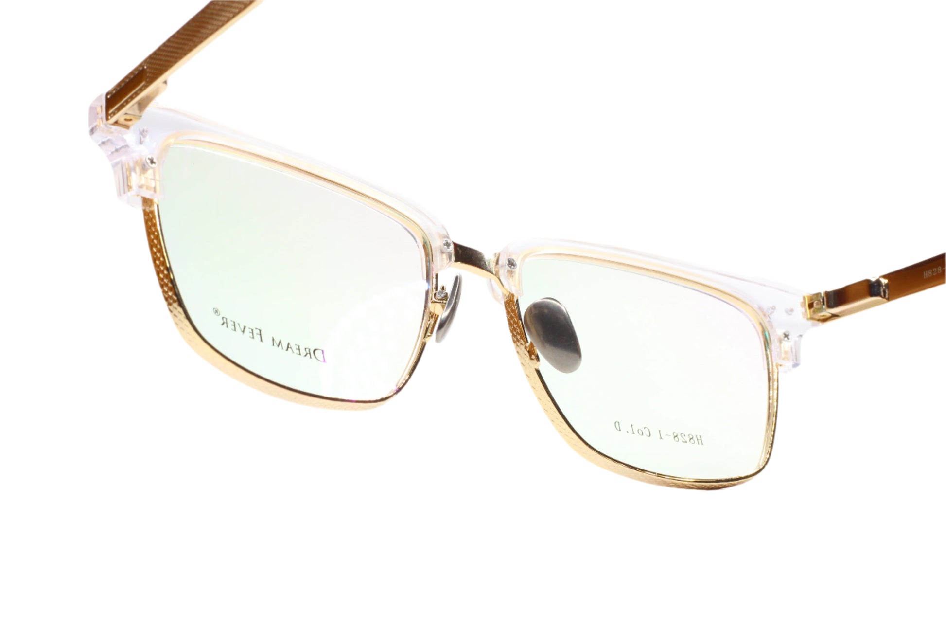 Dream Fever H828 Crystal Clear Gold Luxury Italy Eyeglasses -Ma Optical Frames ABC OPTICAL Eyeglasses