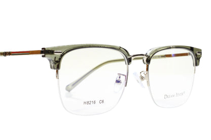 Dream Fever H8216 Crystal Green Silver Luxury Italy Eyeglasses -Ma Optical Frames ABC OPTICAL Eyeglasses