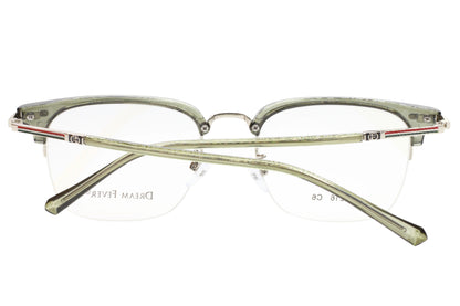 Dream Fever H8216 Crystal Green Silver Luxury Italy Eyeglasses -Ma Optical Frames ABC OPTICAL Eyeglasses