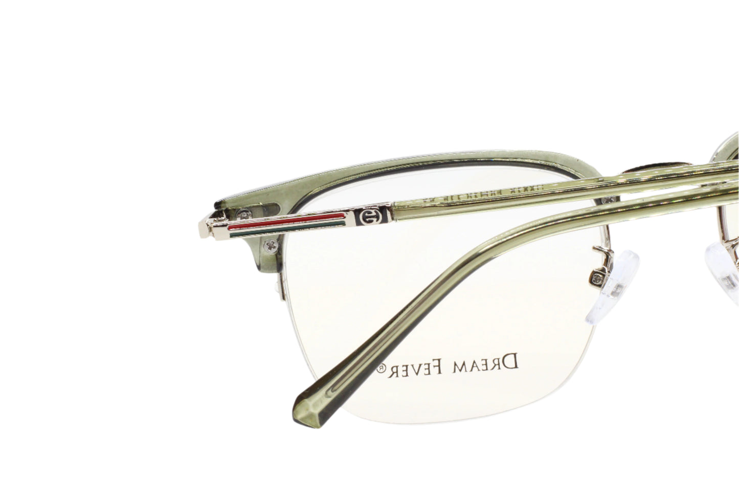 Dream Fever H8216 Crystal Green Silver Luxury Italy Eyeglasses -Ma Optical Frames ABC OPTICAL Eyeglasses