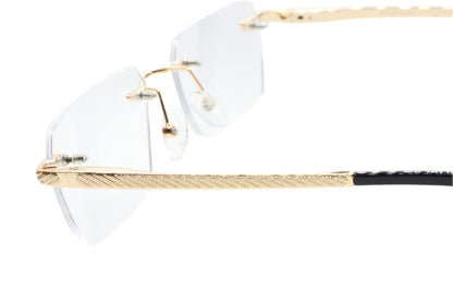 Myriad Eyewear ME25635 Gold Rimless Designer Luxury Eyeglasses -Wo