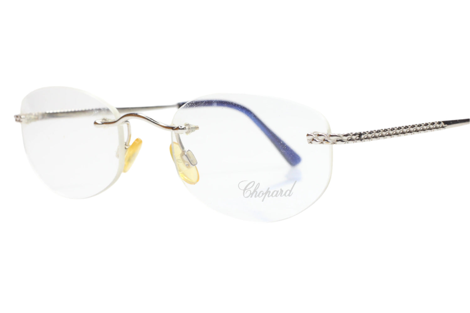 Chopard C056 /00 6061 Silver Blue 23KT GP Germany Luxury Eyeglasses 51-21-130 Silver Rimless Optical Frames ABC Optical Eyeglasses
