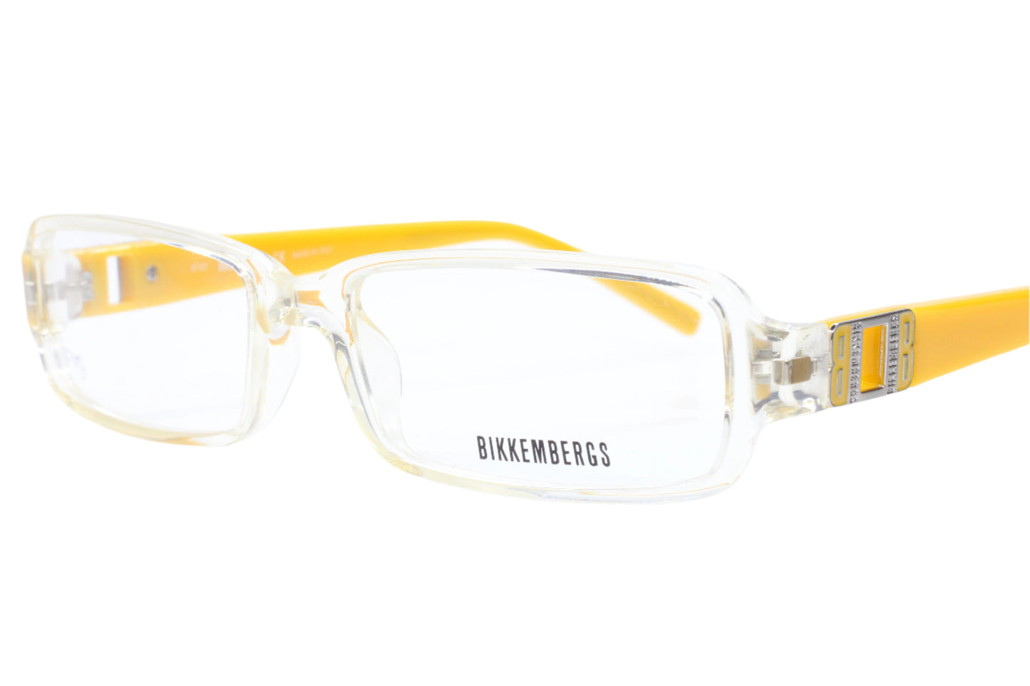 Bikkembergs BK06506 Crystal Clear Yellow Luxury Italy Eyeglasses -Ma Optical Frames ABC Optical Eyeglasses