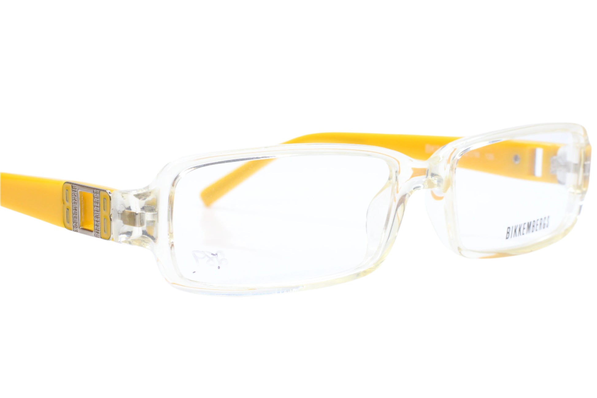 Bikkembergs BK06506 Crystal Clear Yellow Luxury Italy Eyeglasses -Ma Optical Frames ABC Optical Eyeglasses