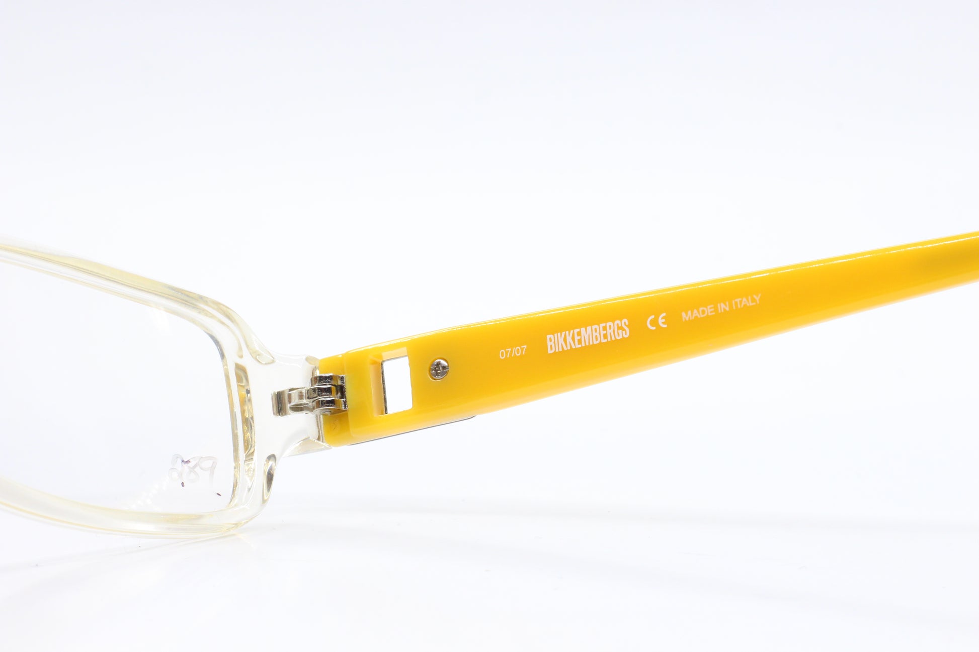 Bikkembergs BK06506 Crystal Clear Yellow Luxury Italy Eyeglasses -Ma Optical Frames ABC Optical Eyeglasses