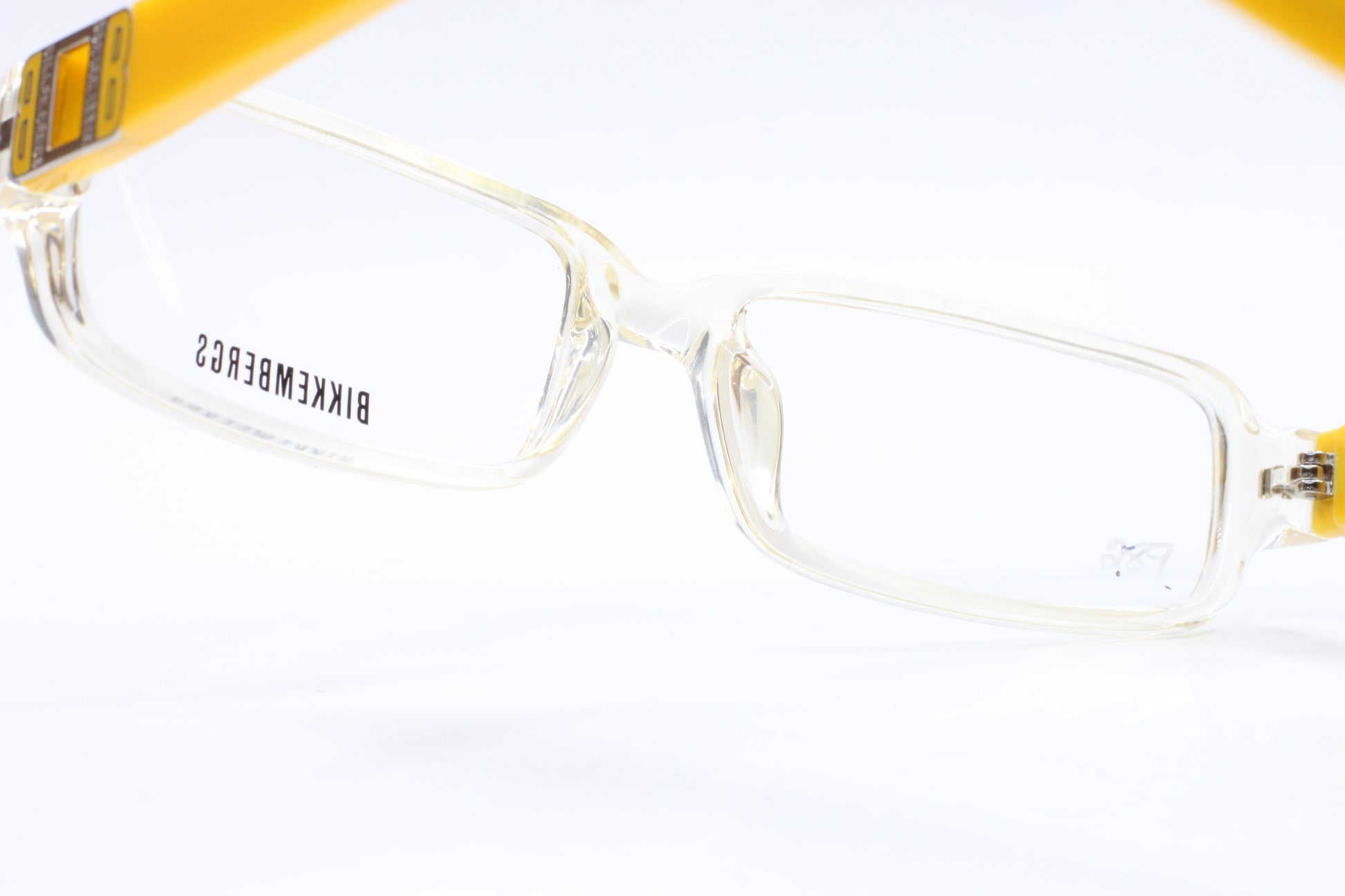 Bikkembergs BK06506 Crystal Clear Yellow Luxury Italy Eyeglasses -Ma Optical Frames ABC Optical Eyeglasses