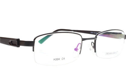 Dream Himax H304 Black Half Rim Designer Luxury Italy Eyeglasses -Ma Optical Frames ABC Optical Eyeglasses