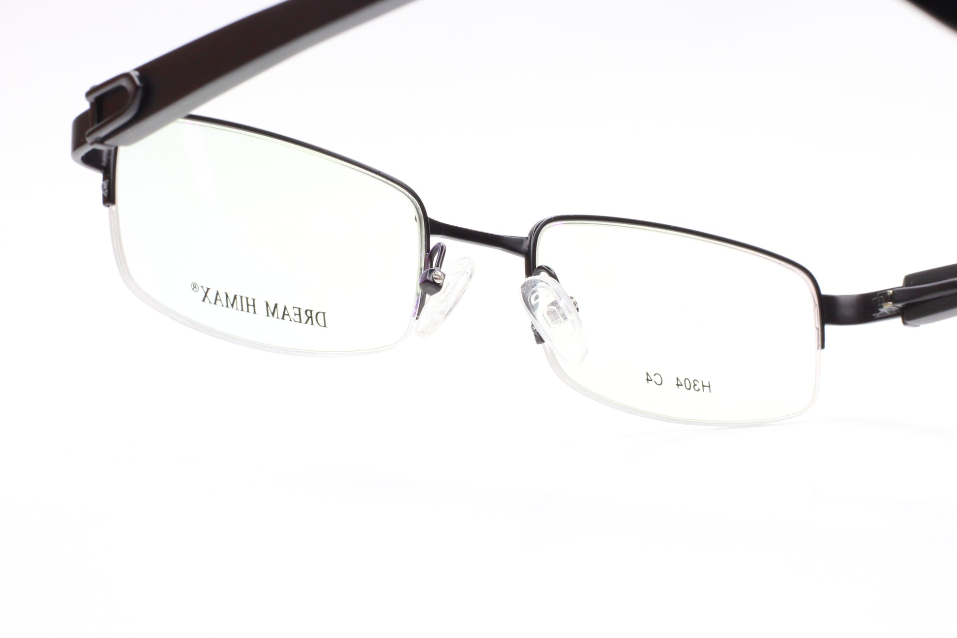 Dream Himax H304 Black Half Rim Designer Luxury Italy Eyeglasses -Ma Optical Frames ABC Optical Eyeglasses