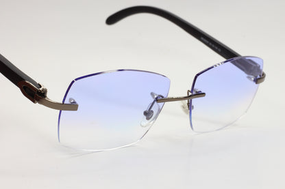 Myriad Eyewear ME00528 Purple Gunmetal Gradient Rimless Luxury Sunglasses Optical Frames ABC Optical sunglasses