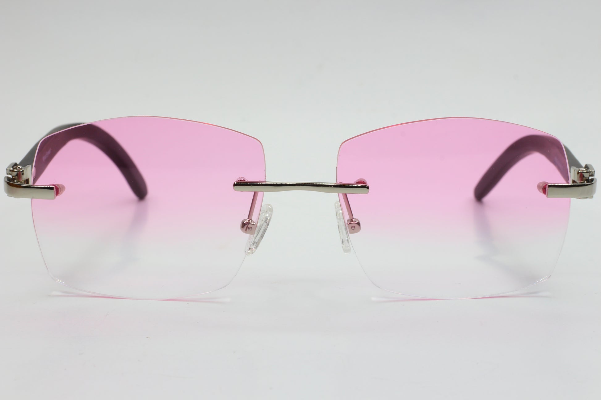 Myriad Eyewear ME00520 Pink Cloud Silver Rimless Designer Luxury Sunglasses Optical Frames ABC Optical sunglasses