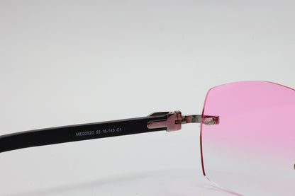 Myriad Eyewear ME00520 Pink Cloud Silver Rimless Designer Luxury Sunglasses Optical Frames ABC Optical sunglasses