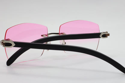 Myriad Eyewear ME00520 Pink Cloud Silver Rimless Designer Luxury Sunglasses Optical Frames ABC Optical sunglasses