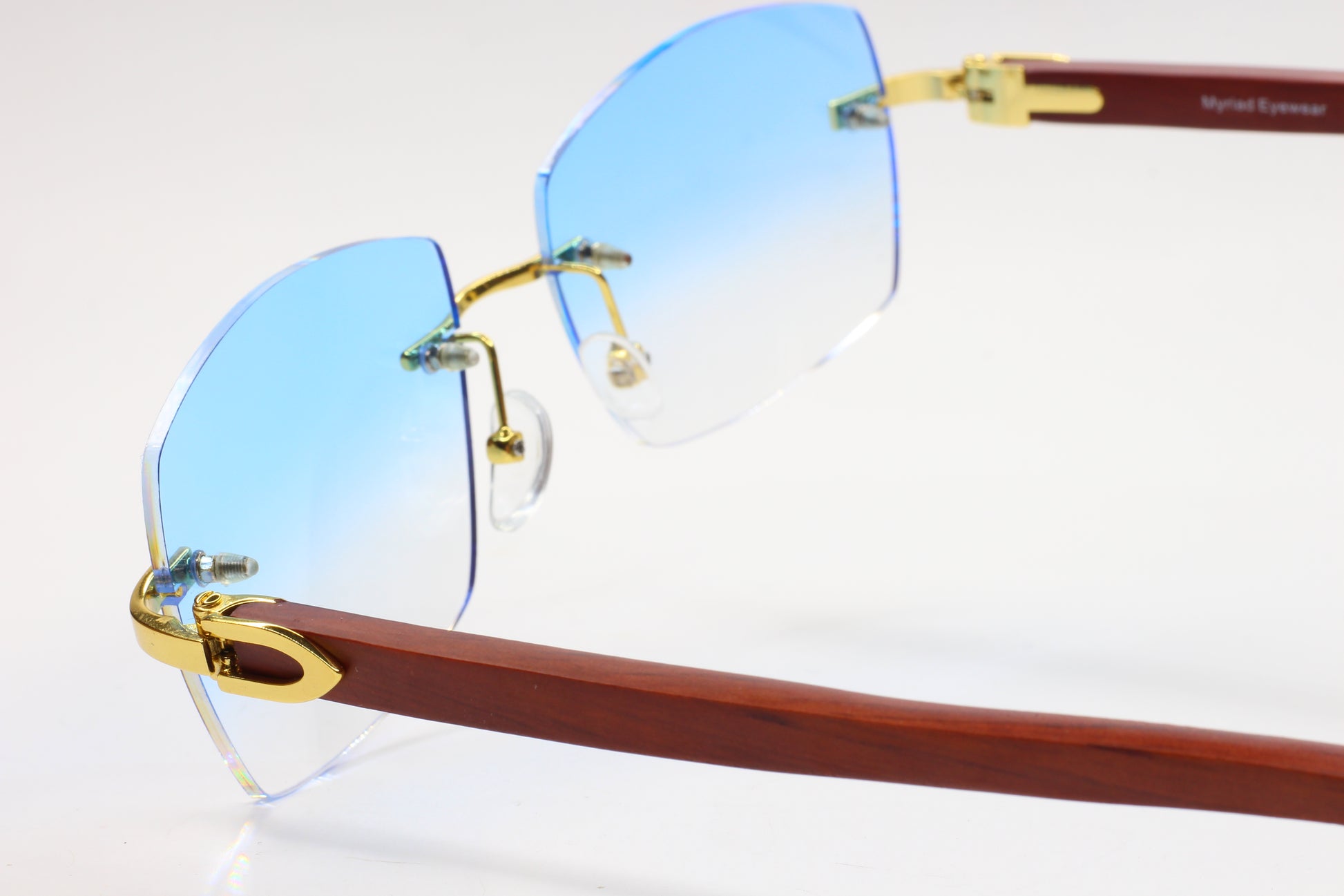 Myriad Eyewear ME00528 Ghost Gold & Wood Designer Luxury Sunglasses -Ma Optical Frames ABC Optical sunglasses