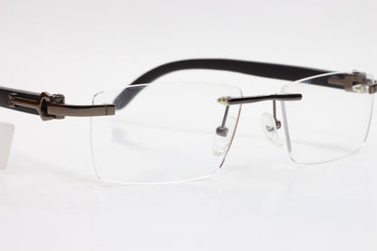 Myriad Eyewear ME00525 Gunmetal Rimless Designer Luxury Eyeglasses -Ma Optical Frames ABC Optical Eyeglasses