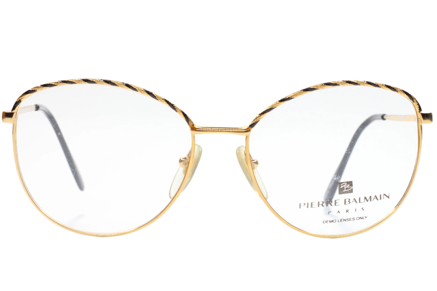 Pierre Balmain Paris 2 Zyloware 021 Gold Vintage Luxury Eyeglasses 56-17-140 Gold Black 021 Metal Optical Frames ABC Optical Eyeglasses