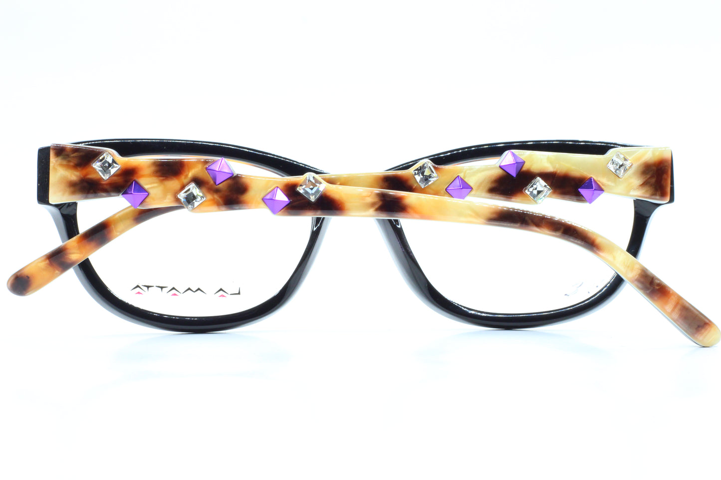 La Matta LMV3111 Tortoise Black Crystals Luxury Italy Eyeglasses -Wo Optical Frames ABC Optical Eyeglasses